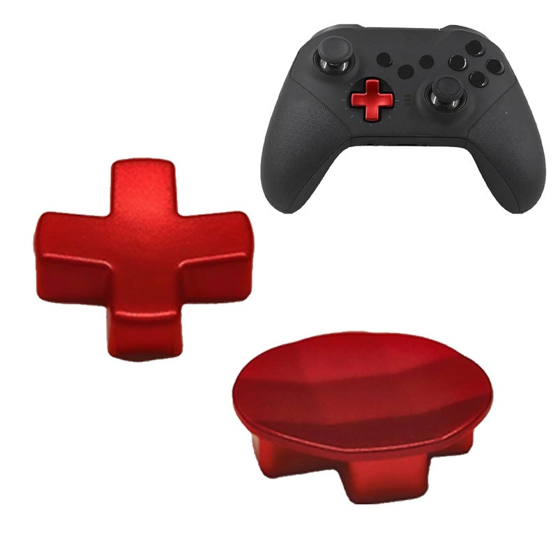 Anglepingping Store 2 Pack Metal D-Pads for Xbox One Elite Series 2 Core ,Standard D pad and Faceted D Pad Replacement Pad Accessories for Xbox One Elite Series 2 Controller(Red) - Image 1